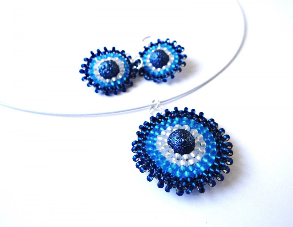 Náušnice a náhrdelník - Oko