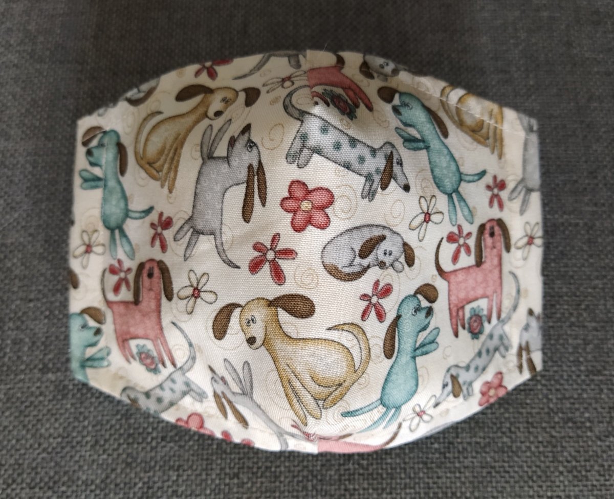 Rouška Designová Veselí pejsci - dětská 