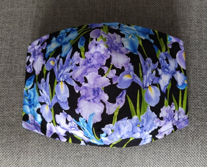 Rouška Designová Kosatce