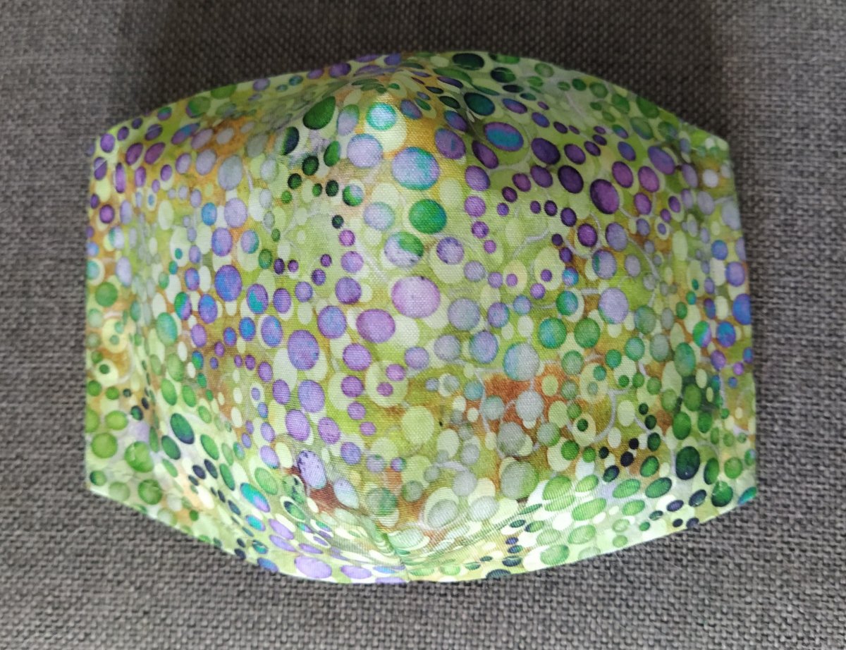 Rouška Designová Zelené bublinky