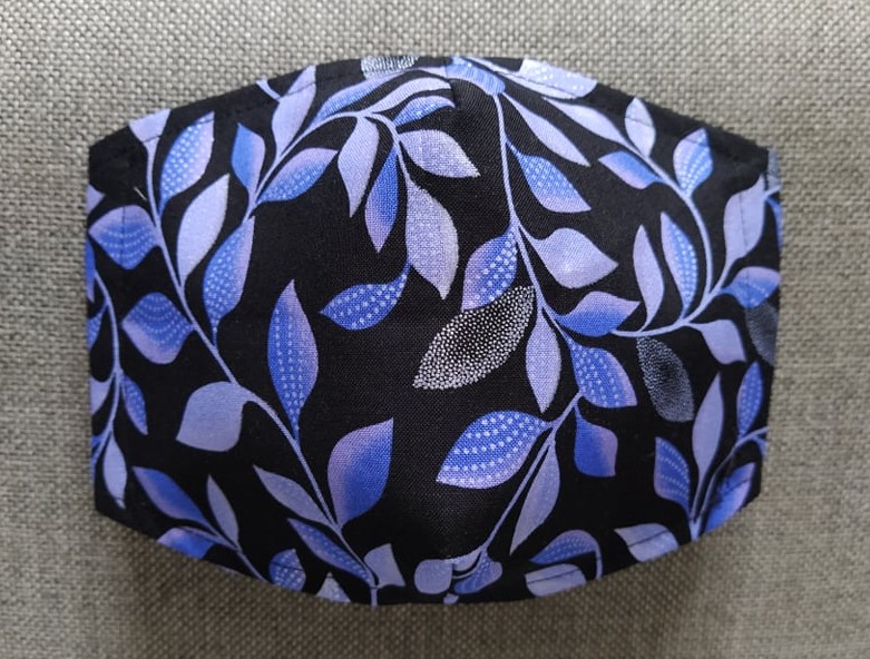 Rouška Designová Lístky s perletí II.