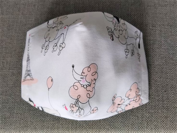 Rouška Designová Pejsci v Paříži