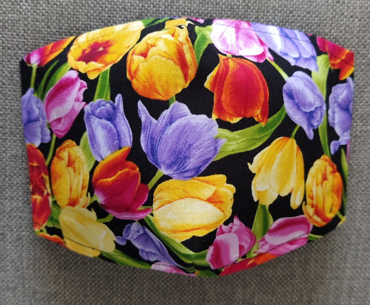 Rouška Designová Tulipány