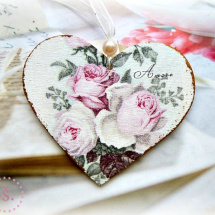 romantické srdíčko - vintage rose