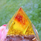 Orgonit - Pyramida 5x4,5cm - Sluníčkový citrín