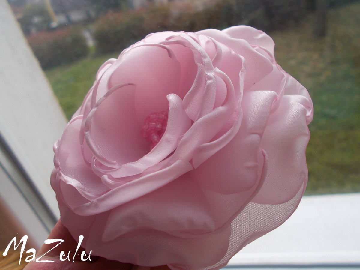  růžová brož & spona