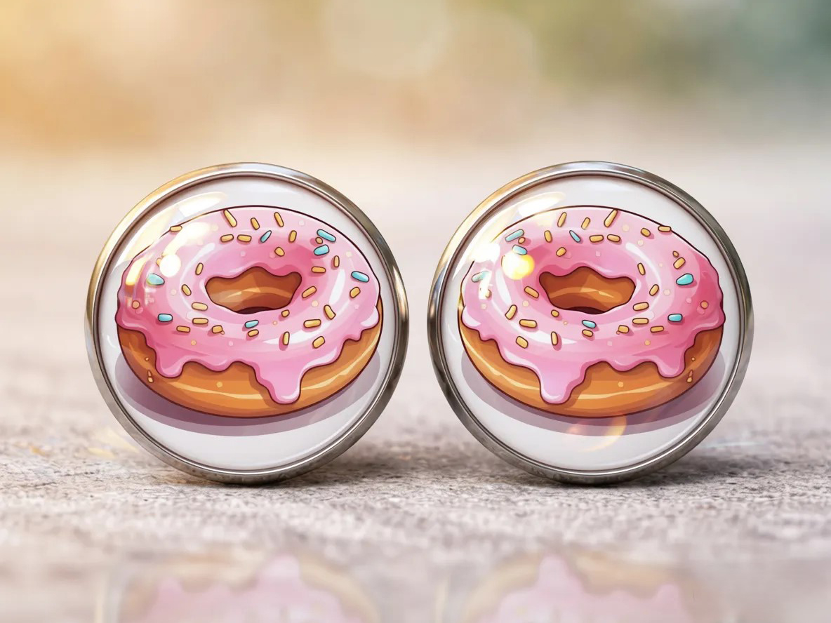 Náušnice a přívěsek Donut