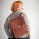 Kožený batoh K B1 - hnědý