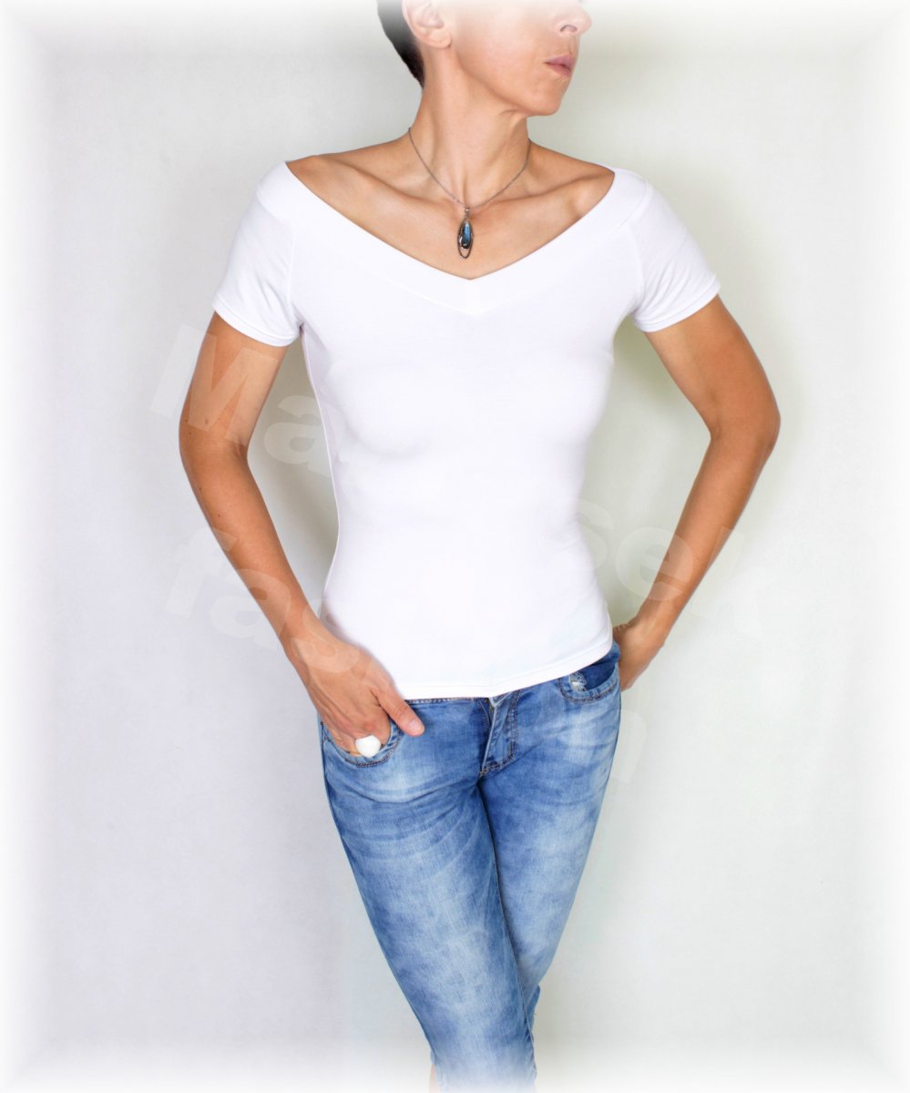 Triko V výstřih vz.506(více barev)