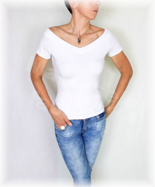 Triko V výstřih vz.506(více barev)