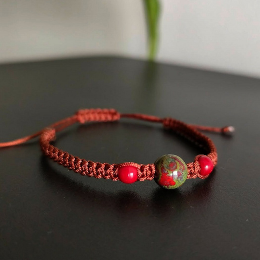 Náramek Shamballa s korálky