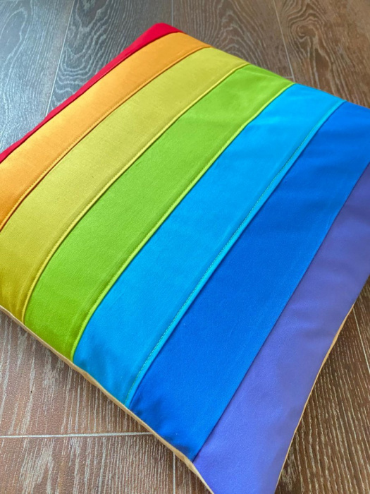 Patchworkový povlak na polštář - Čakrové barvy II.