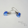 Stříbrné náušnice se Swarovski blue