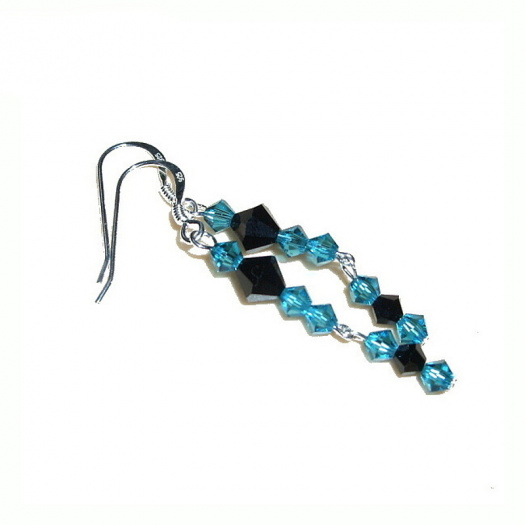 DuoLong, Swarovski jinak, stříbro, náušnice