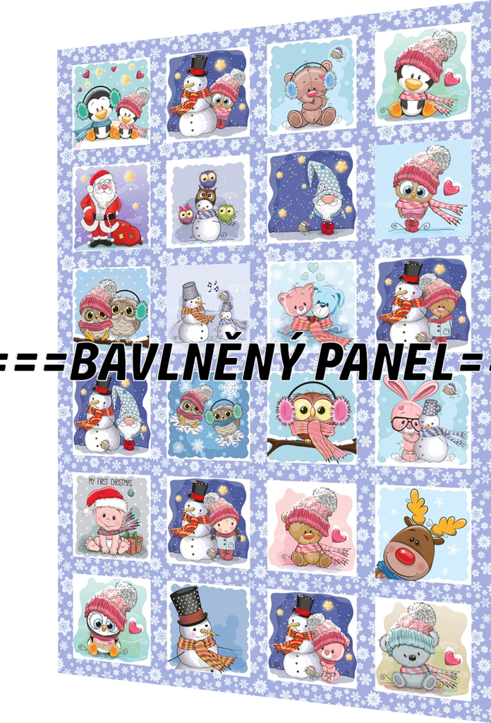 BAVLNĚNÝ PANEL 40x60 cm/ NA ADVENTNÍ KALENDÁŘ AKN12