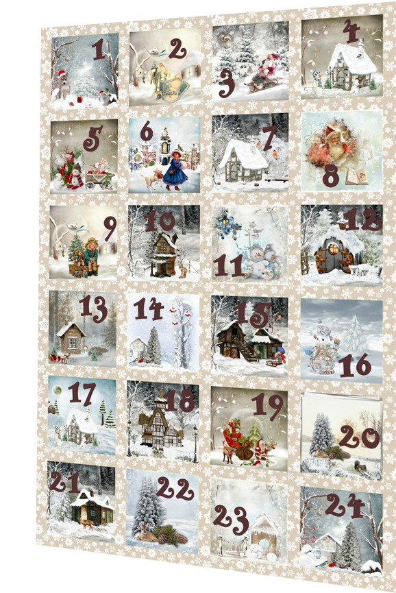 BAVLNĚNÝ PANEL / I NA ADVENTNÍ KALENDÁŘ/ 40X60 cm  AKN3 Č