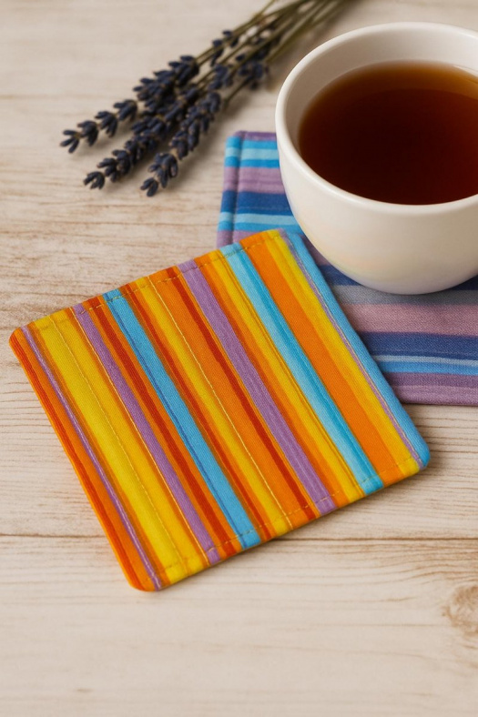 Bavlněný podšálek pod hrnek – Pruhovaný