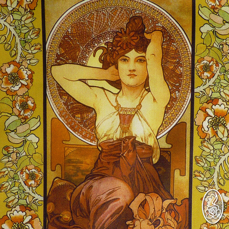 Látkový obrázek Alfons Mucha - Ametyst 1