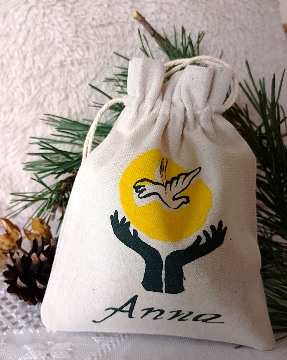 Malovaný dárkový pytlík - Anna