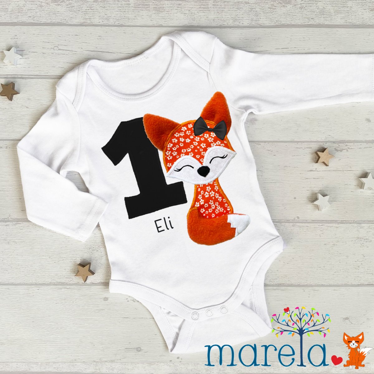 Narozeninové body liška dlouhý rukáv