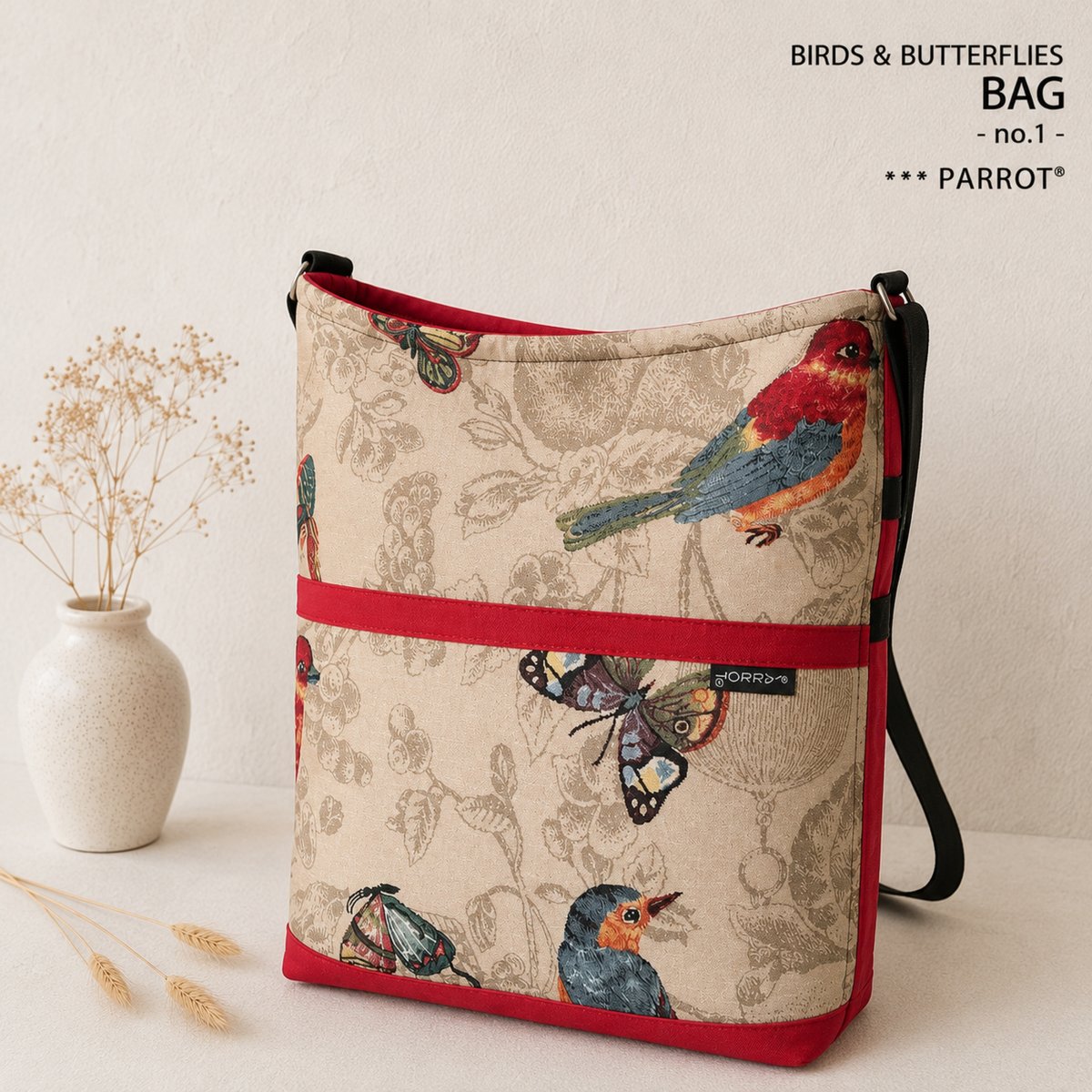 BIRDS & BUTTERFLIES BAG ** no.1*  PARROT®