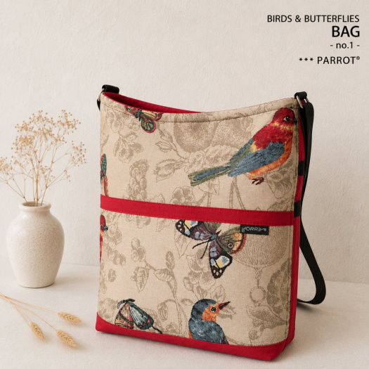 BIRDS & BUTTERFLIES BAG ** no.1*  PARROT®