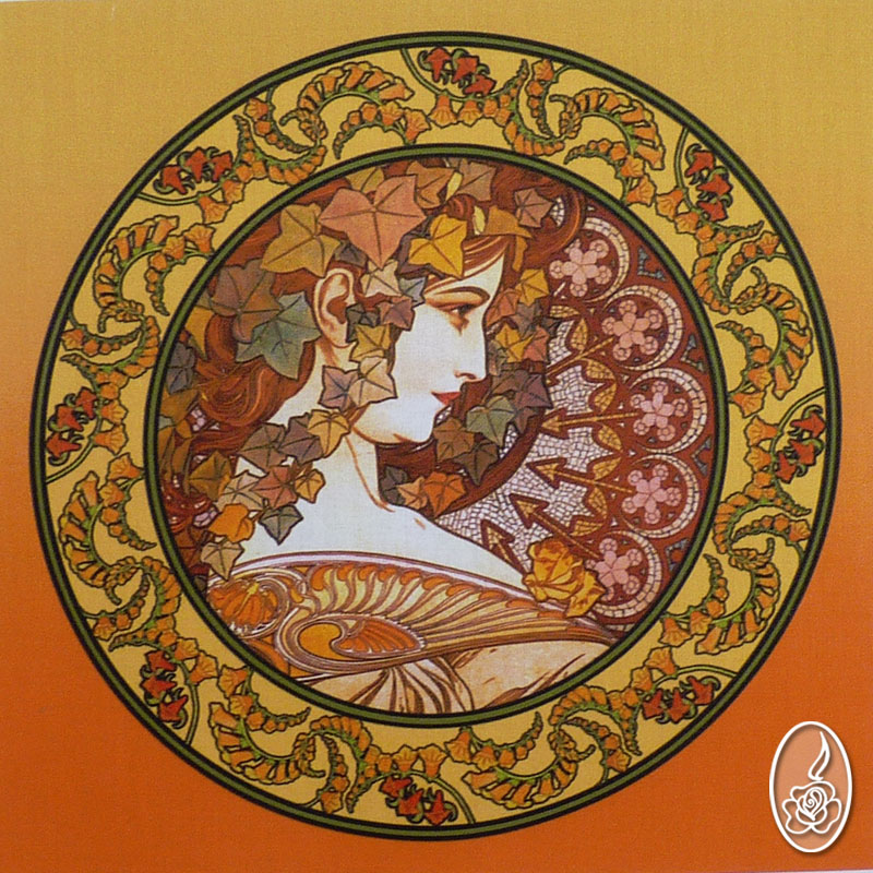 Látkový obrázek Alfons Mucha - Břečťan