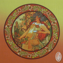 SLEVA - látkový panel Alfons Mucha - Podzim