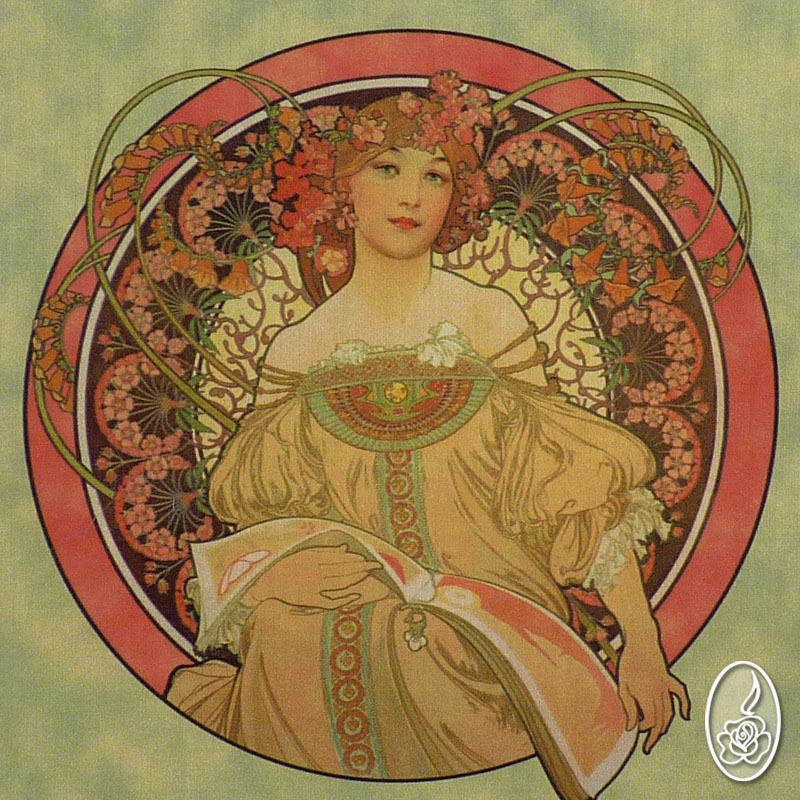 Látkový obrázek Alfons Mucha - Snění