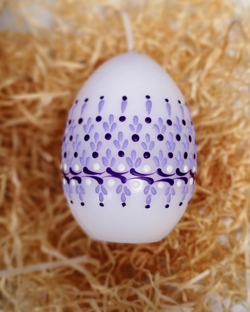 Svíčka ručně zdobená