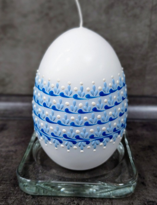 Svíčka ručně zdobená