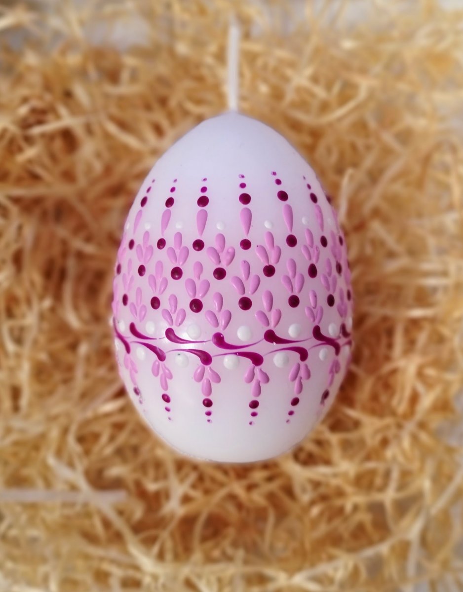 Svíčka ručně zdobená