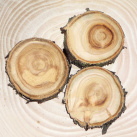Broskvoňová kolečka s kůrou -prům. cca. 5 - 6  cm