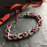 Byzantine red & silver