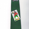 Hedvábná kravata s mariášovými kartami - zelená - SLEVA