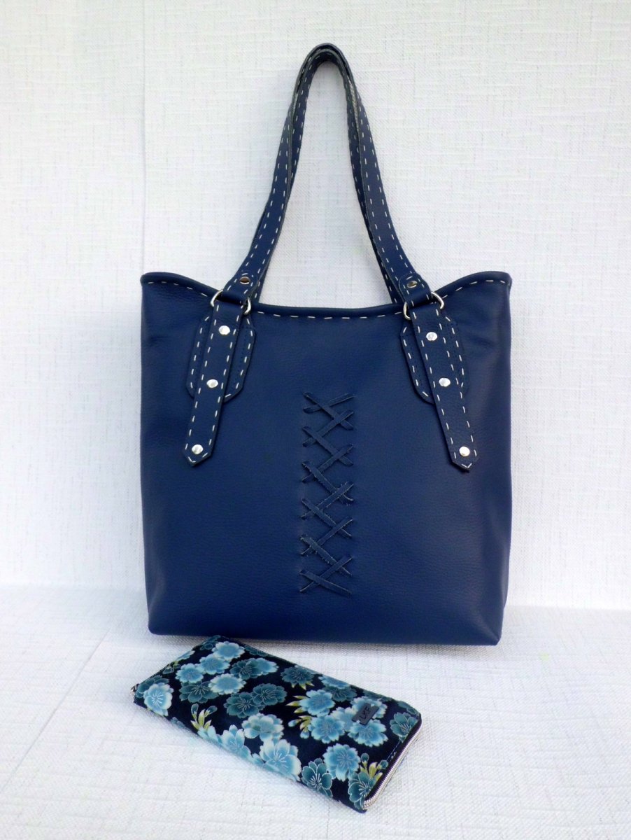 hovězí kůže-modrá