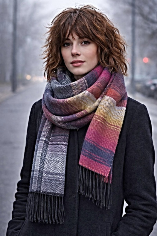 RUČNĚ TKANÁ ŠÁLA - PLÉD - MARCELA