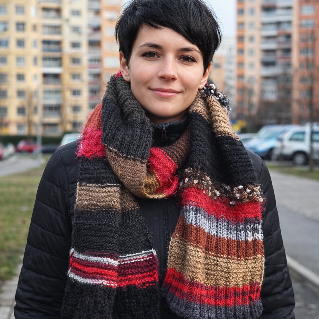 RUČNĚ PLETENÁ ŠÁLA - IZABELA