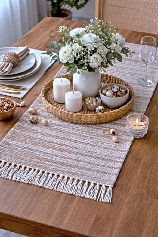 RUČNĚ TKANÝ STŘEDOVÝ UBRUS