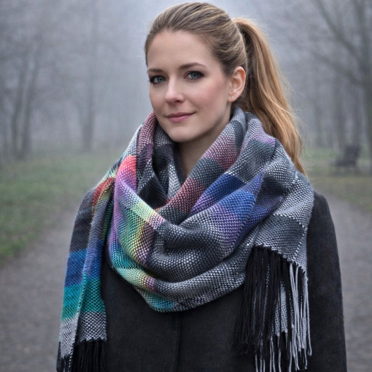 RUČNĚ TKANÁ ŠÁLA - PLÉD - LUCKA