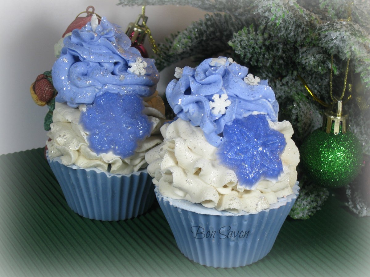 Mýdlový Vánoční Cupcake s Lahodným Krémem