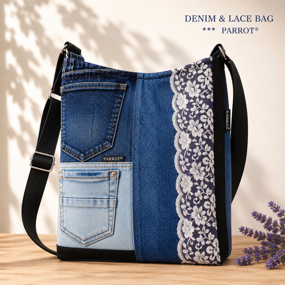 DeNIM & LACE BAG *** PaRROT® 