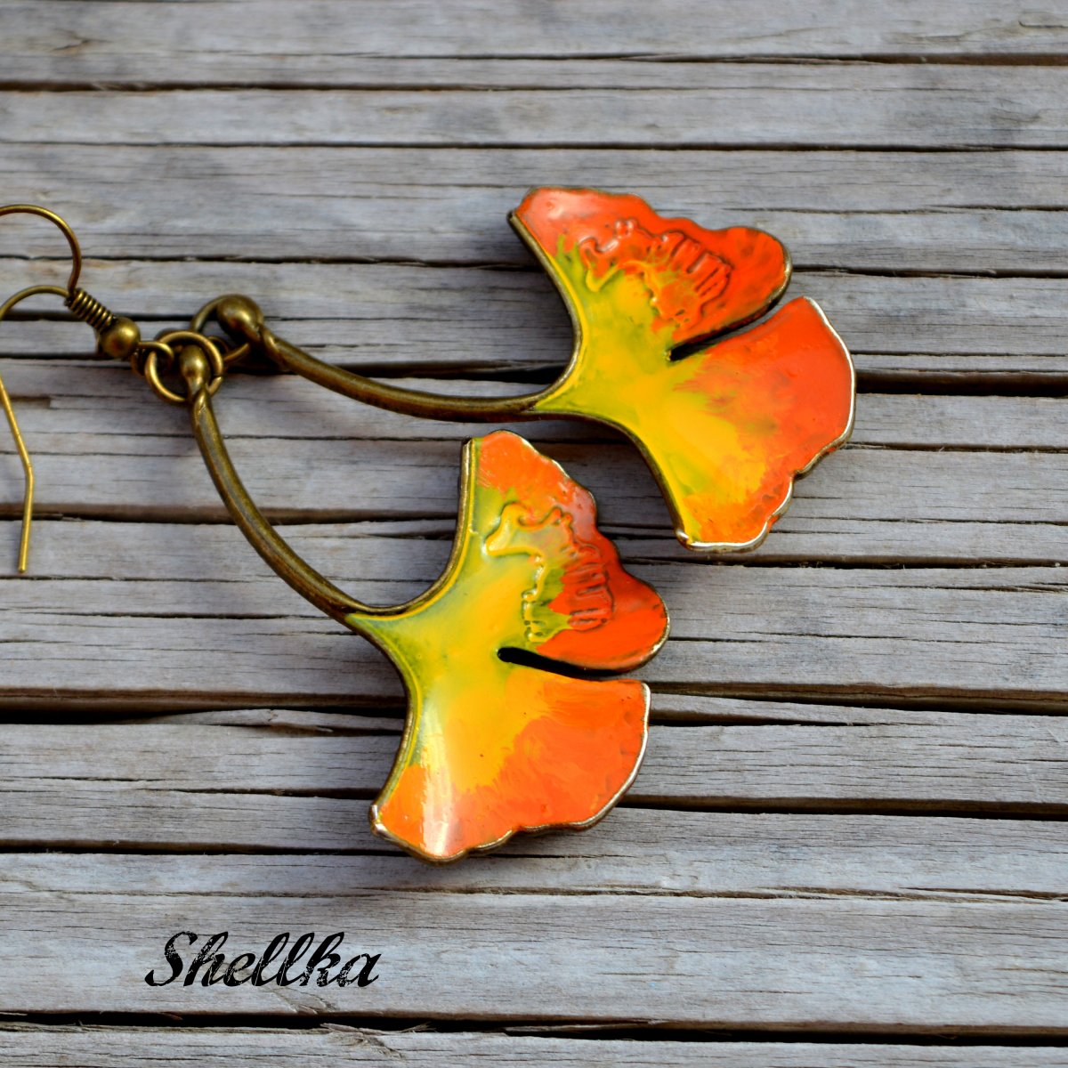 Náušnice ,,GINKO LISTY,, III.