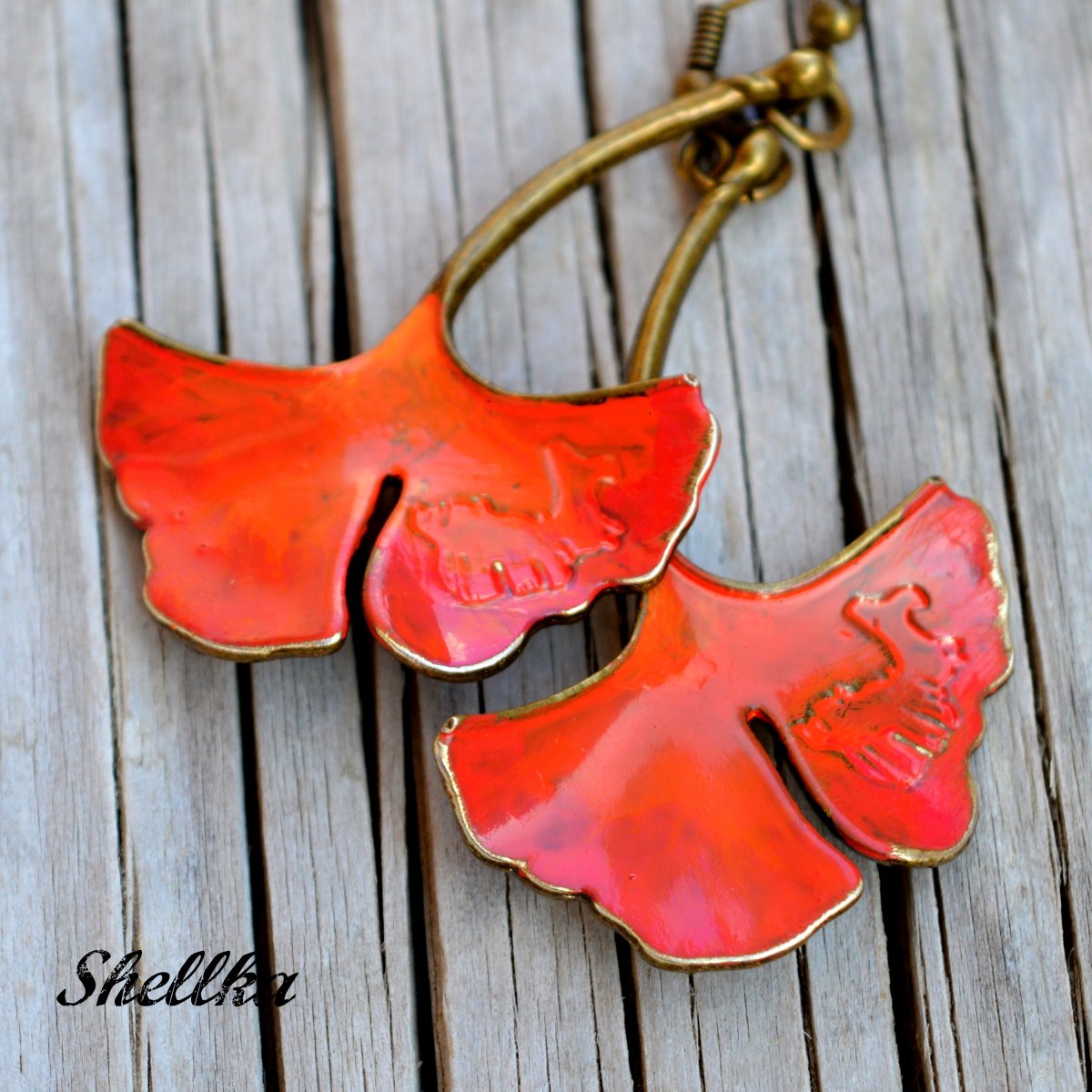 Náušnice ,,GINKO LISTY,, IV.