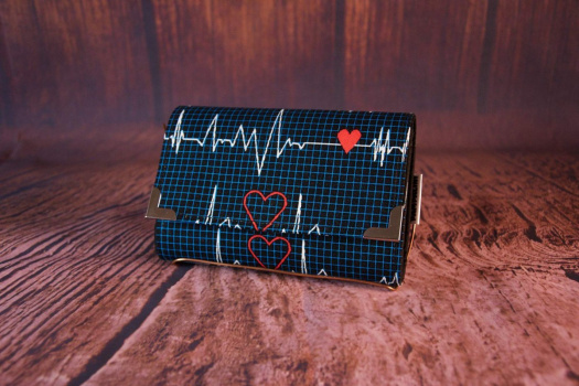 Menší peněženka - EKG modré