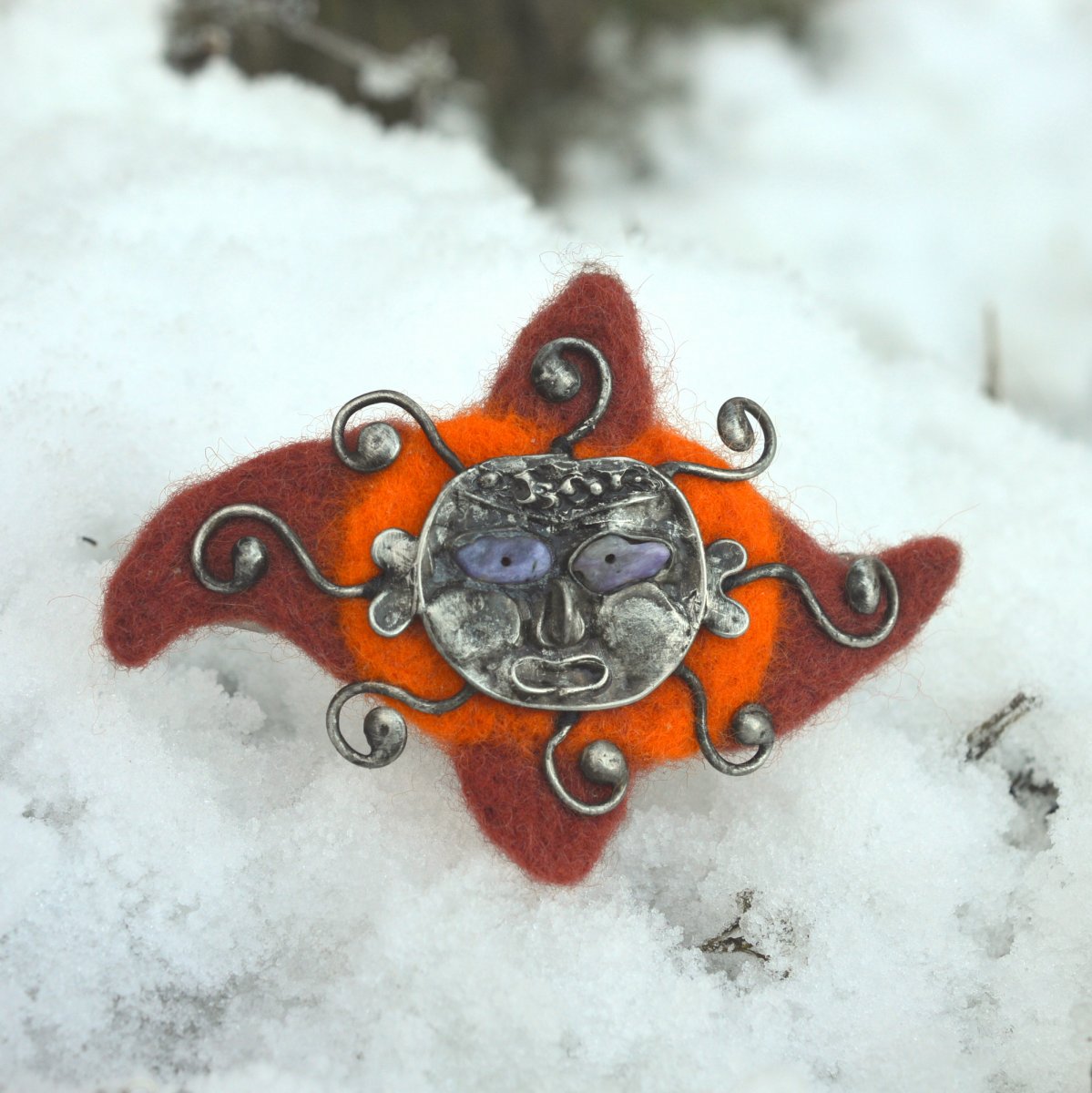 Slunce nad říší Inků - spona do vlasů