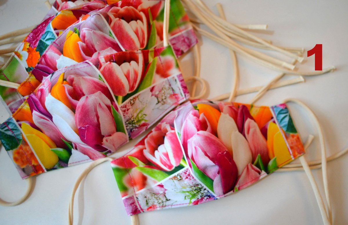 Rouška dámská 2 vrstvy+kapsa č.1