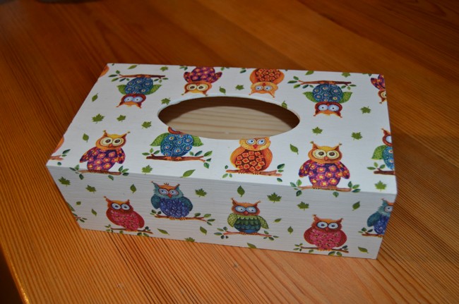 krabička na kapesníky SOVIČKY