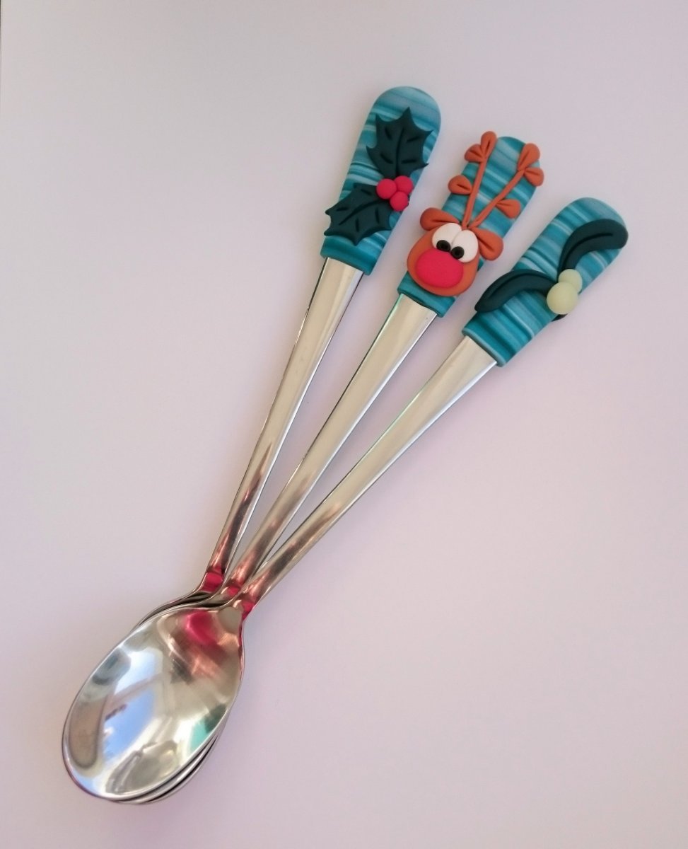 Dezertní lžičky- 18 cm. Vánoční...sada 3ks