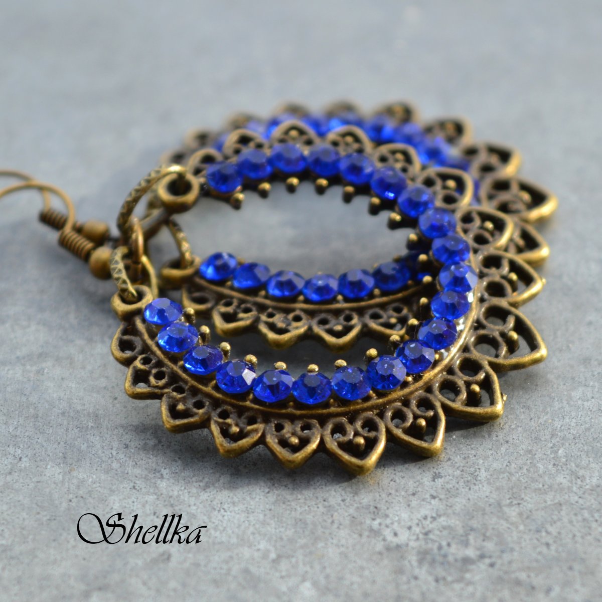 Náušnice ,,ORIENTAL,, tm.modré